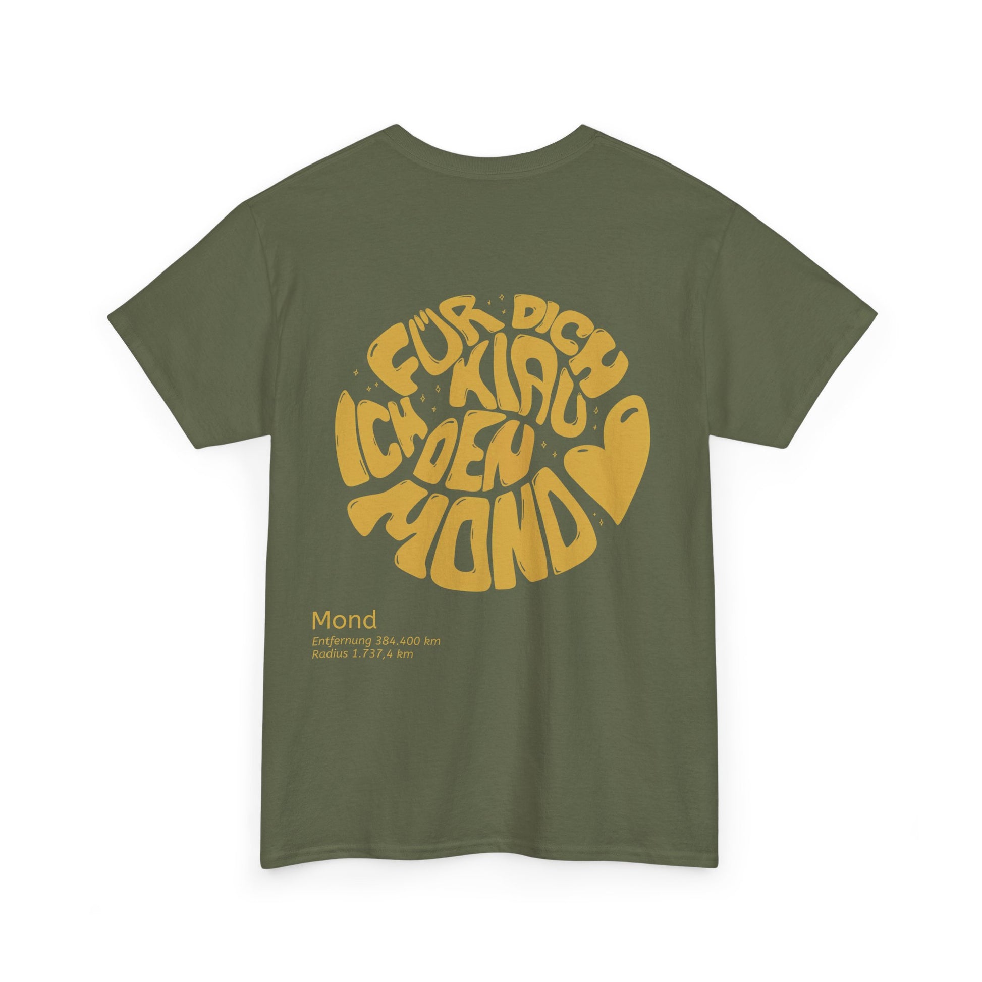 Heavy Cotton T-Shirt Military Green Back