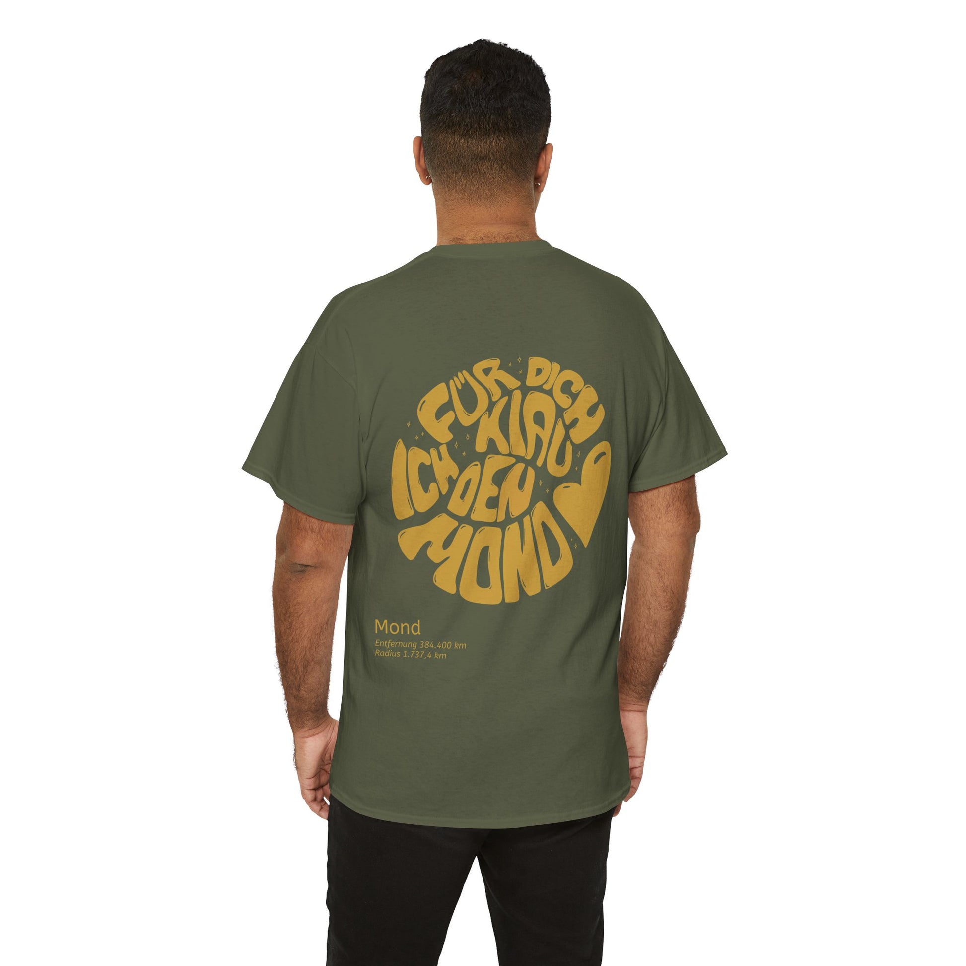 Heavy Cotton T-Shirt Military Green back