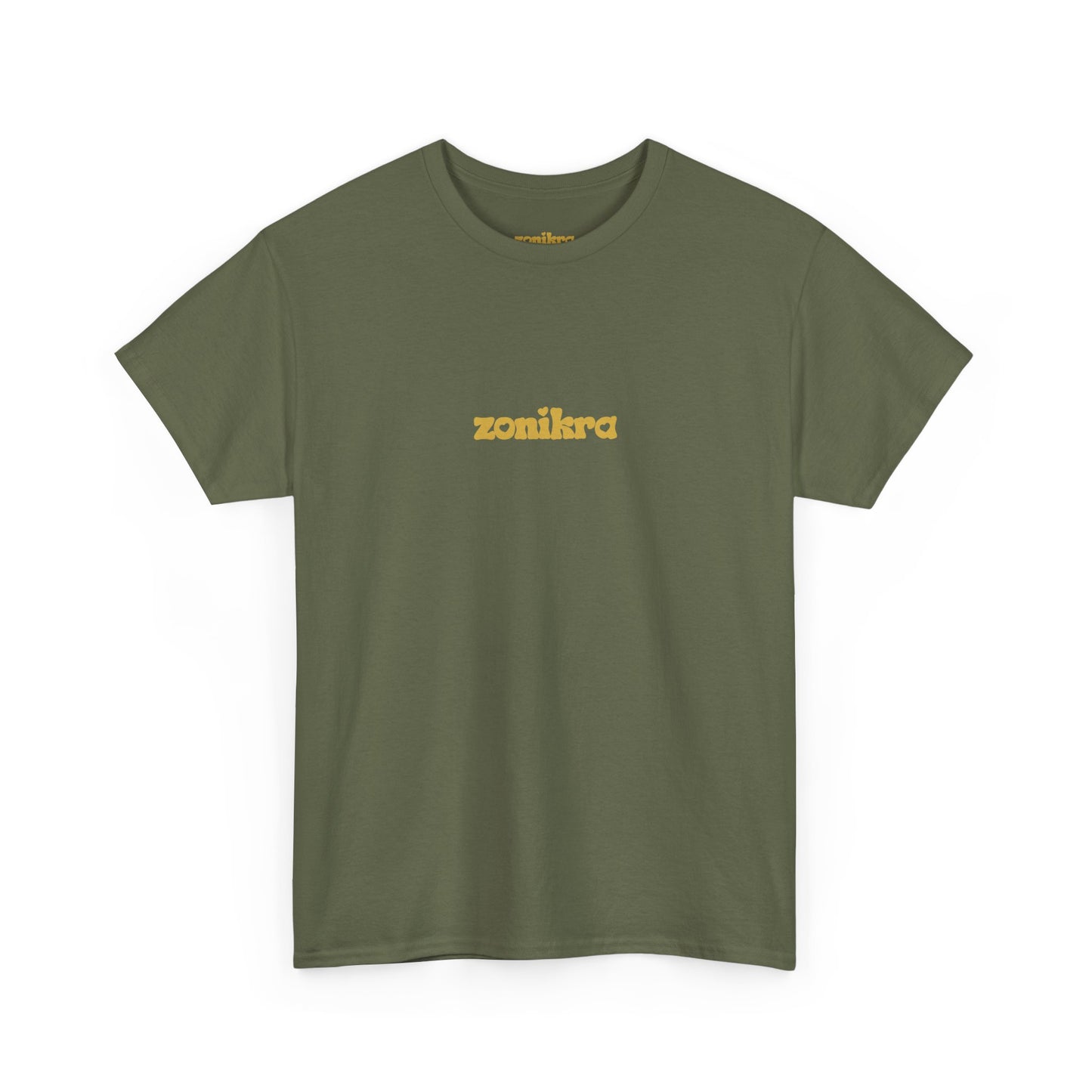 Heavy Cotton T-Shirt Military Green Front